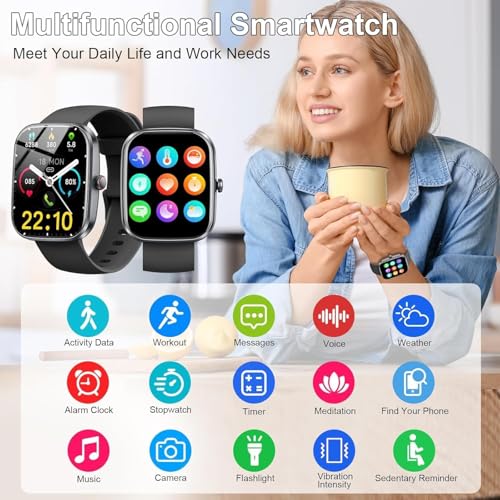 Detalle de Matast 2026 Smartwatch Uomo Donna: 1,91'', 100+ modalità sportive, monitoraggio 24/7 e chiamate dal polso