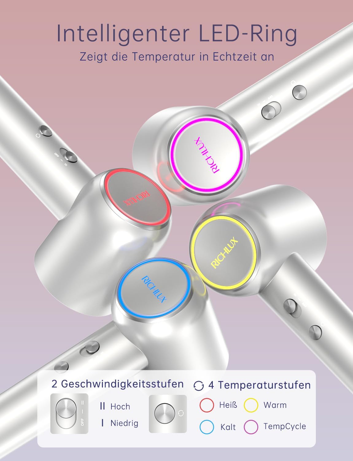 Detalle 2 de 2026 Haartrockner mit Diffusor – ultraleicht, leise und leistungsstark (160.000 U/min) mit 500 Mio. Ionen