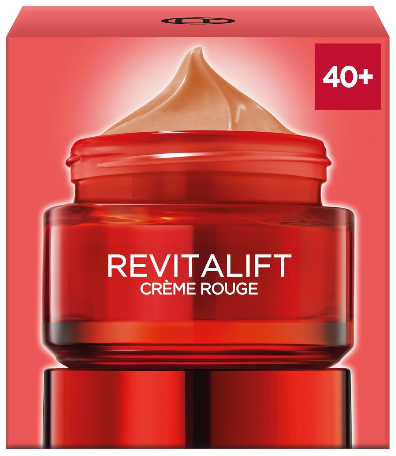 Detalle de L’Oréal Paris Revitalift Créme Rouge Tagespflege – Straffende Pflege mit Soja-Proteinen & Hefe-Extrakt (50 ml)