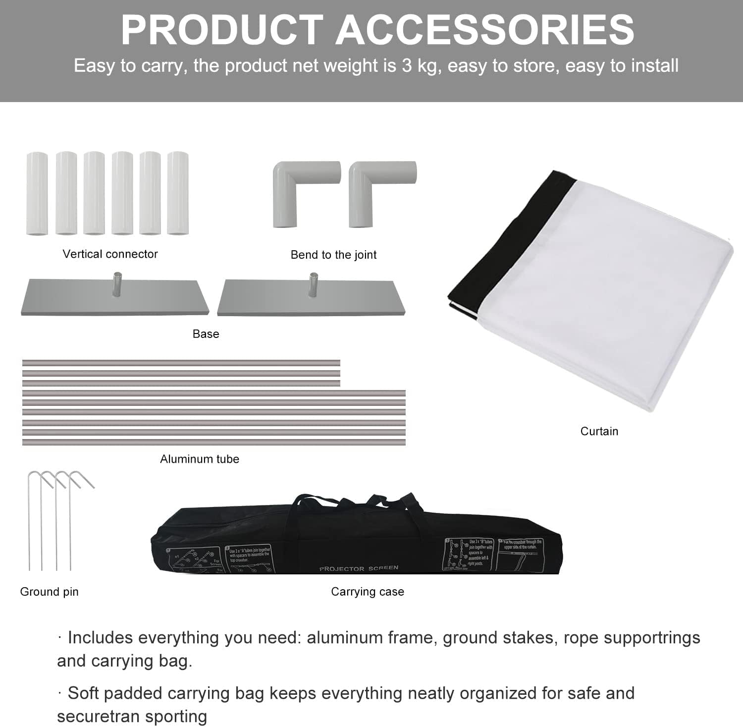Thumbnail 6 de SKERELL 120-inch Projector Screen