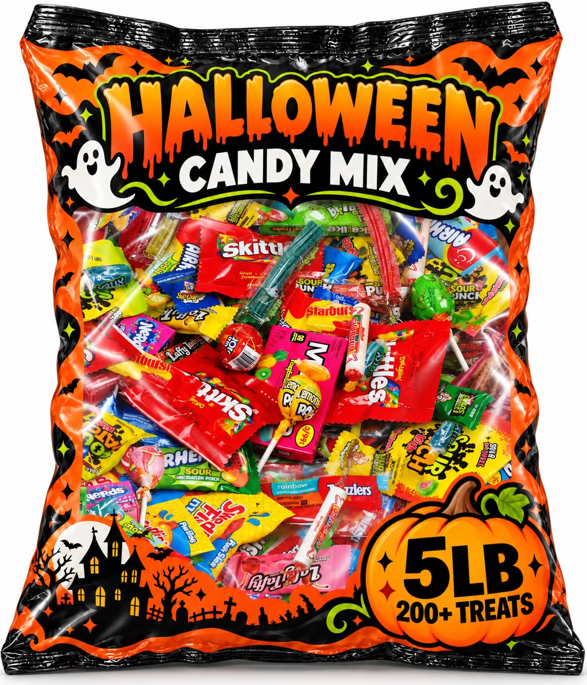 Detalle de ONE CANDY WAY Bulk Candy Variety Pack, 5 lb Individually Wrapped Mix