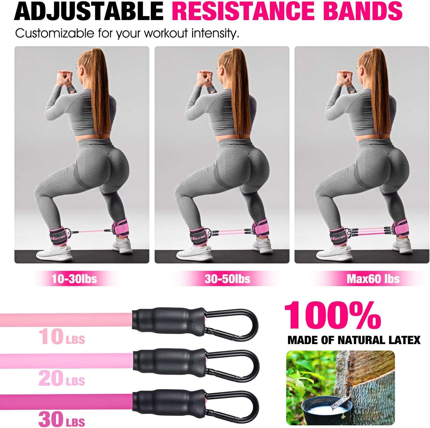 Thumbnail 6 de HOXWC Ankle Resistance Bands 🏋️♀