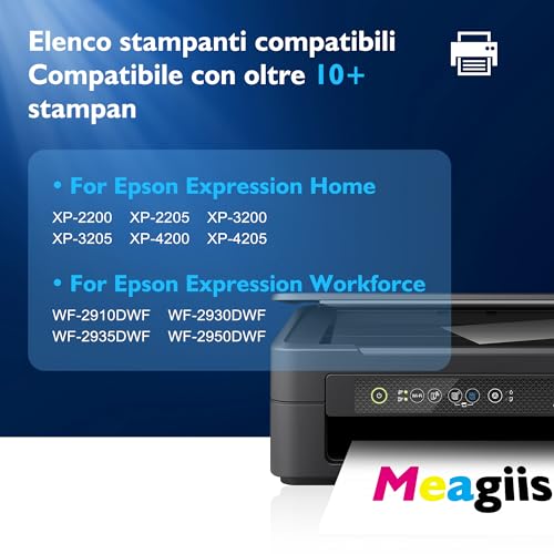 Detalle de Meagiis Compatibili con 604XL Cartucce per Epson XP-2200 WF-2930 WF-2910