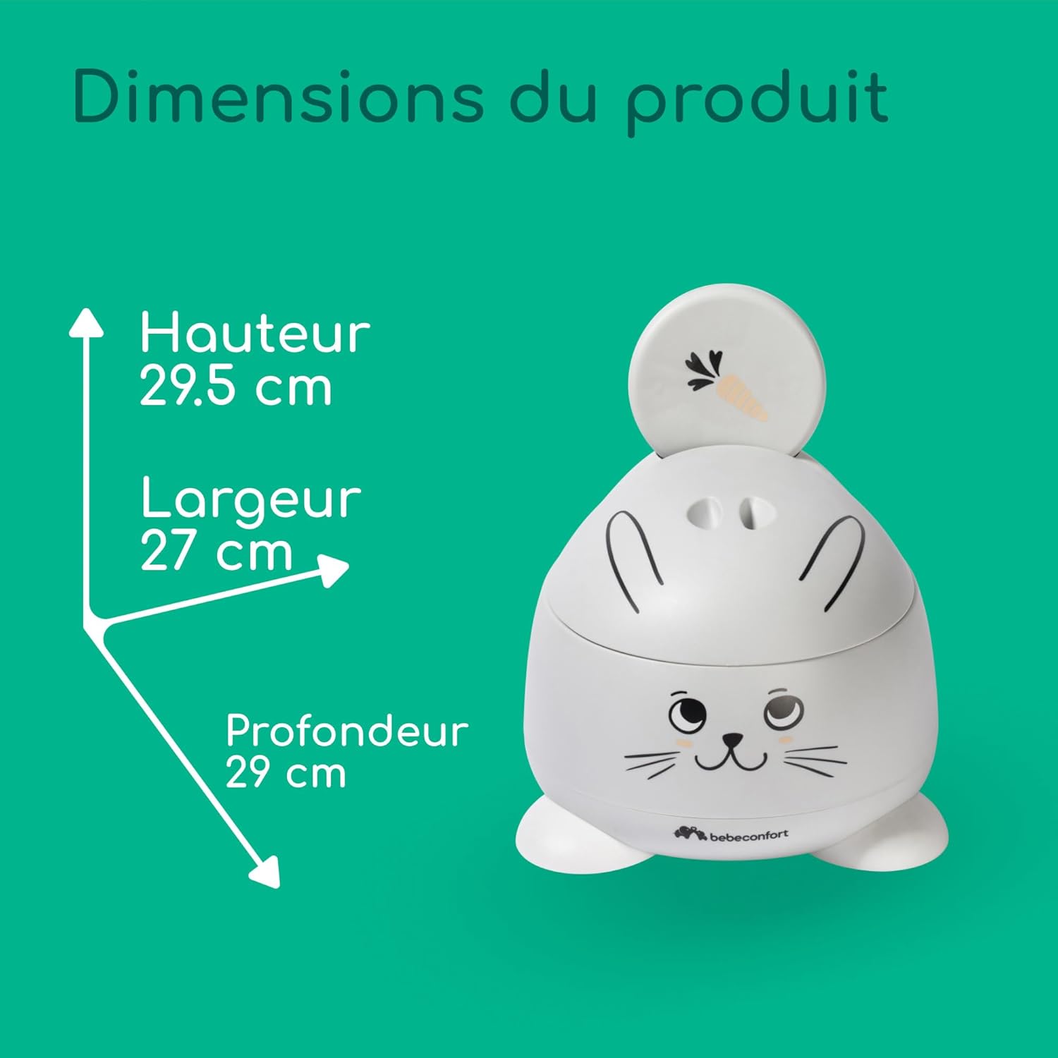 Thumbnail 6 de Bebeconfort Pot Bébé Toilette Confort pour 12–36 mois, Lapin (max 20 kg) – Pot enfant ergonomique et antidérapant