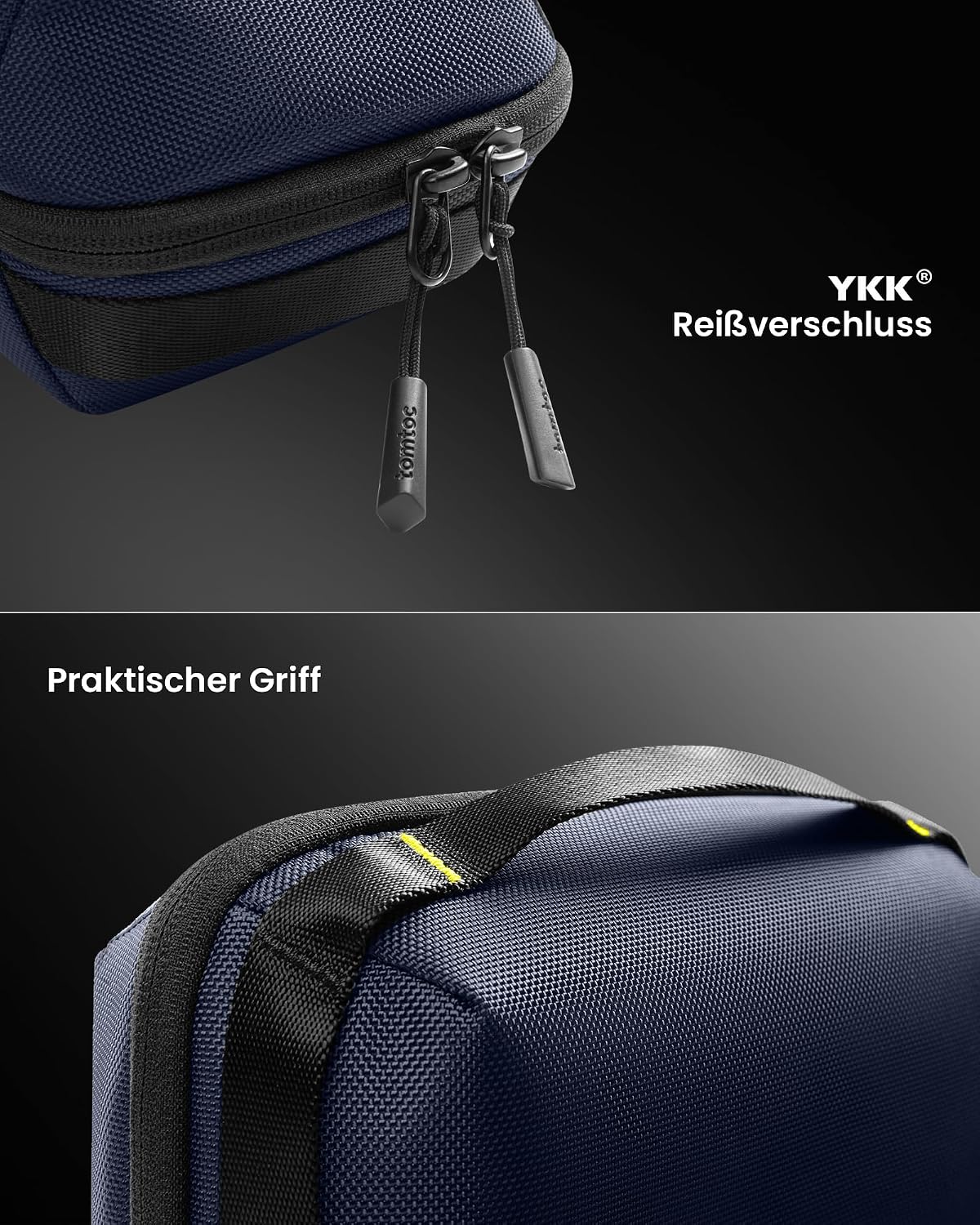 Detalle de tomtoc Kabel Organizer Tasche – Intelligente Tech-Pouch für Laptop-Zubehör in Blau