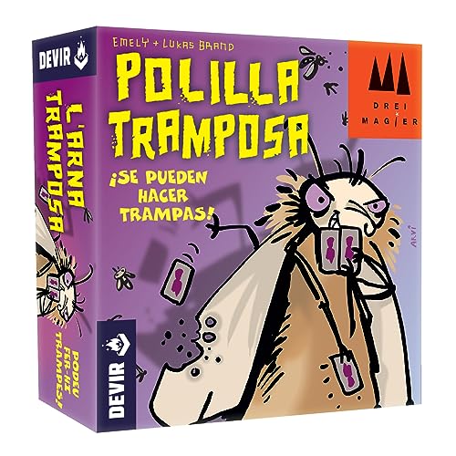 Detalle de Devir Polilla Tramposa, juego de cartas para 3-5 jugadores, partidas de 15-25 min