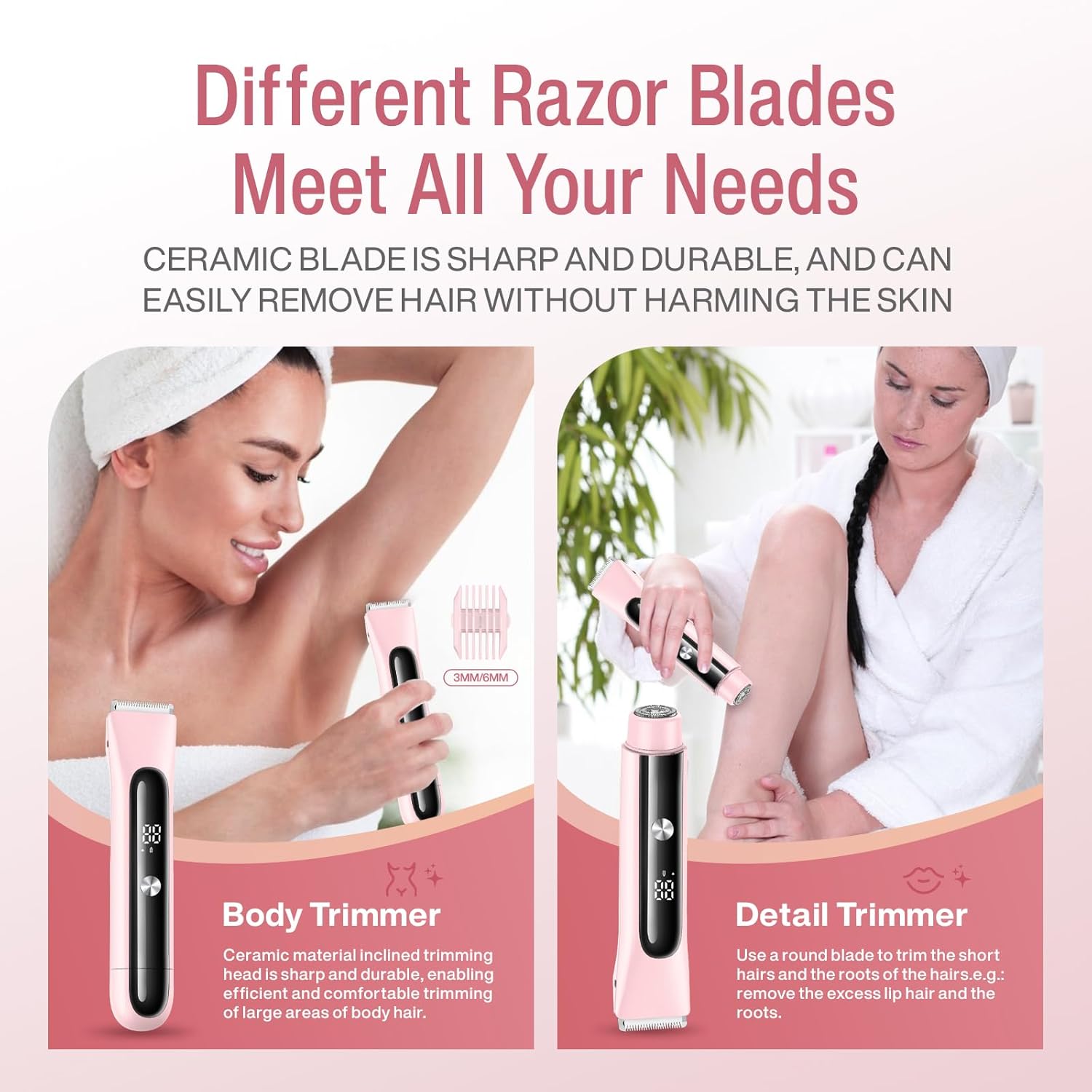 Detalle de Bikini Trimmer Women LS7: 2-in-1 Electric Shaver for Wet & Dry Use