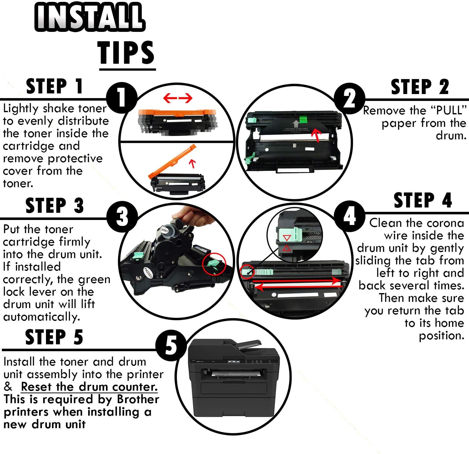 Detalle de Inkfirst IF-TN-760(WCHIP)DR-730COMBO-3TN/1DR(A) Toner and Drum Kit