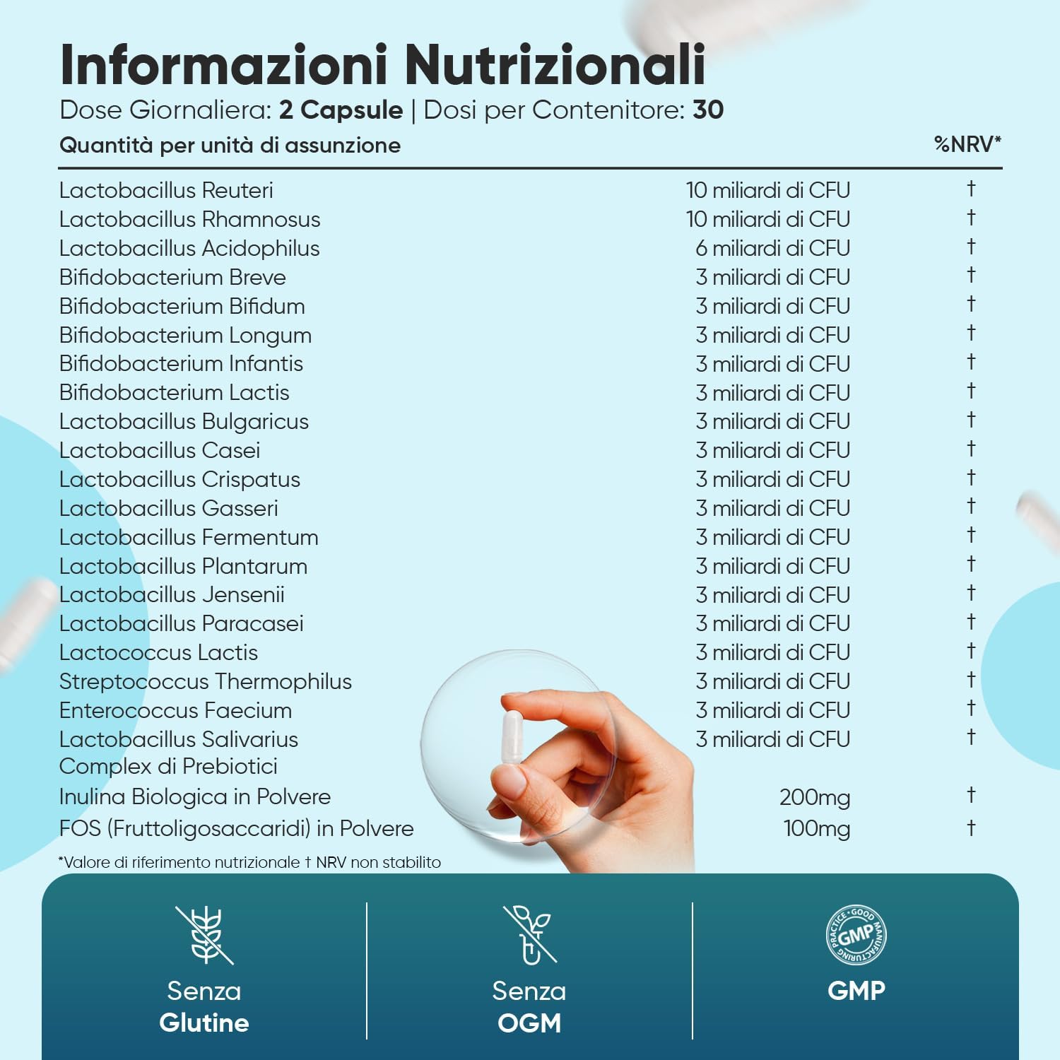 Thumbnail 4 de WeightWorld Fermenti Lattici Probiotici e Prebiotici: 77 Miliardi UFC (60 Capsule) per Uomo e Donna