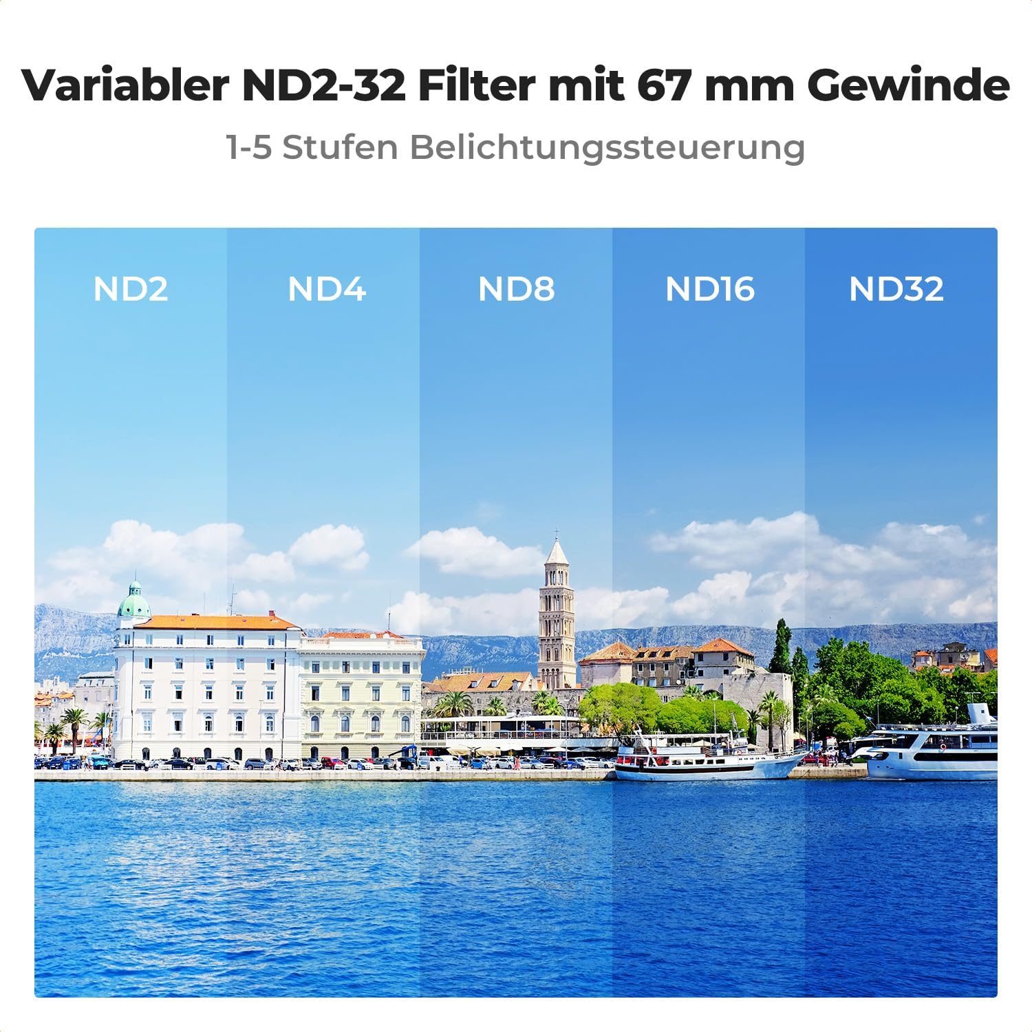 Thumbnail 1 de K&F CONCEPT Magnetischer Polfilter 67mm