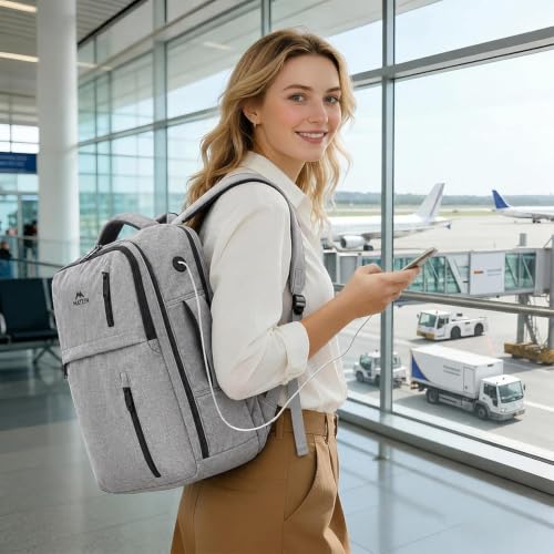 Detalle 2 de MATEIN Mochila de cabina 40x30x20 cm para Ryanair: 24 L, impermeable y organizada