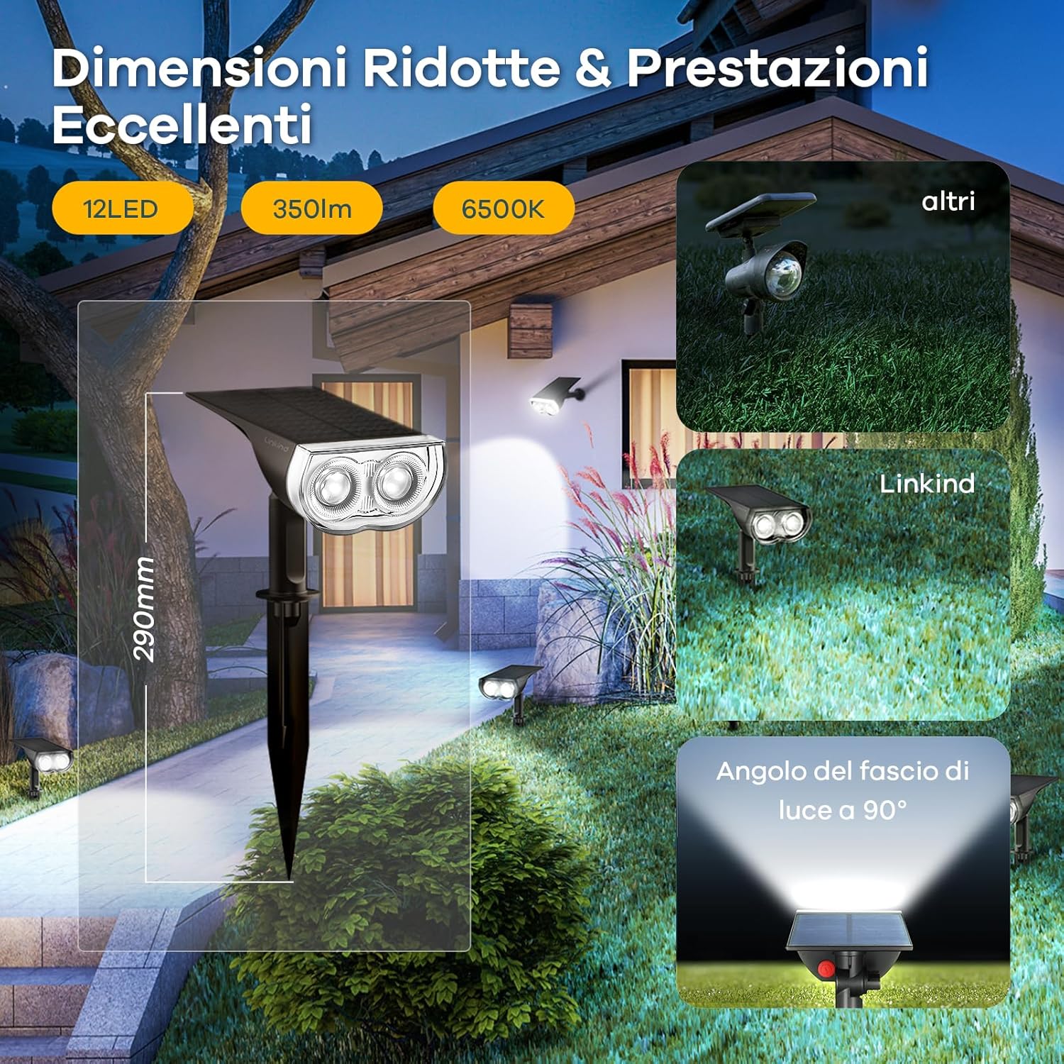 Thumbnail 1 de Linkind Luci Solari 350 lm per giardino