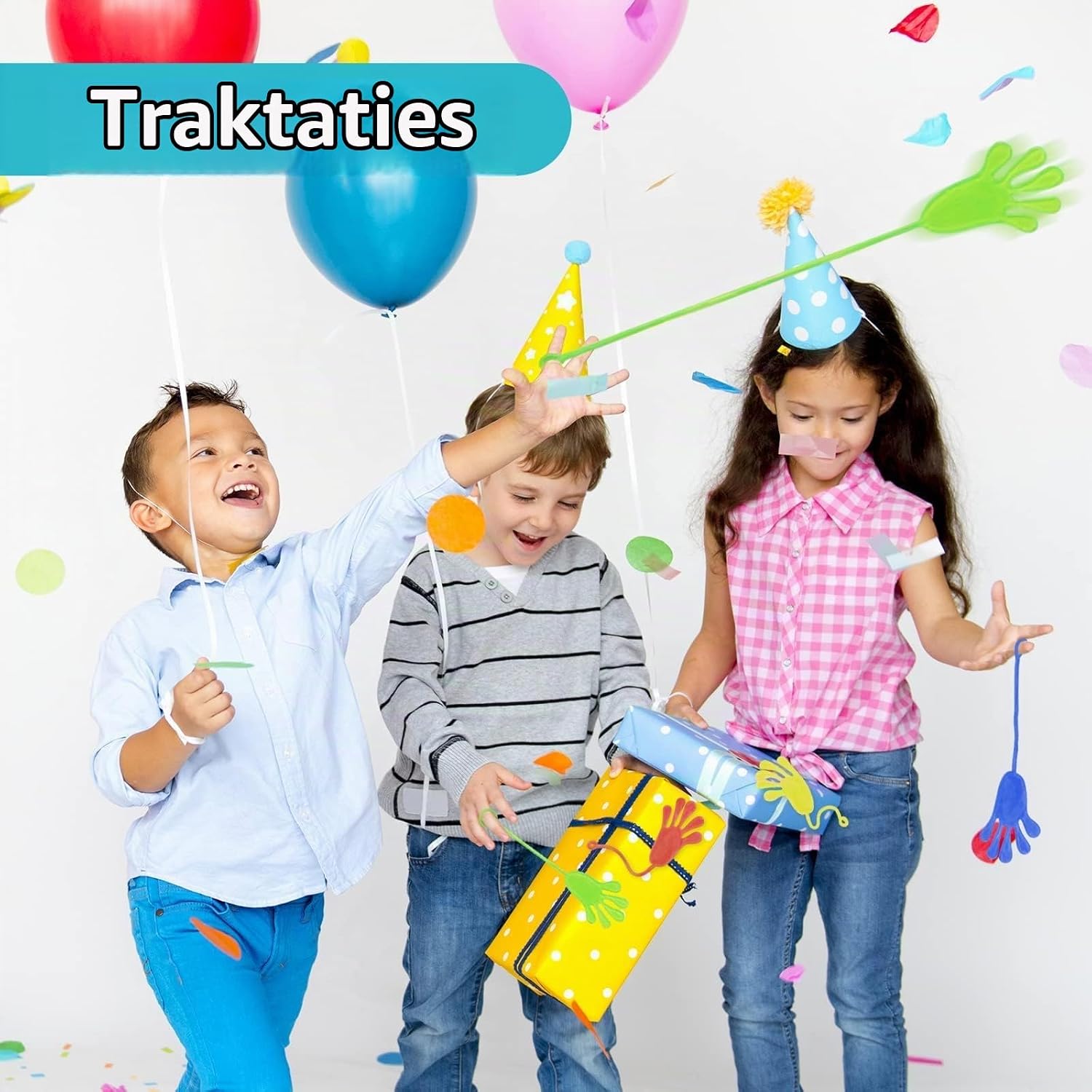 Thumbnail 6 de Ainiv model 1 elastisch speelgoed, set met 15 kleverige handen en 15 muurklimmers
