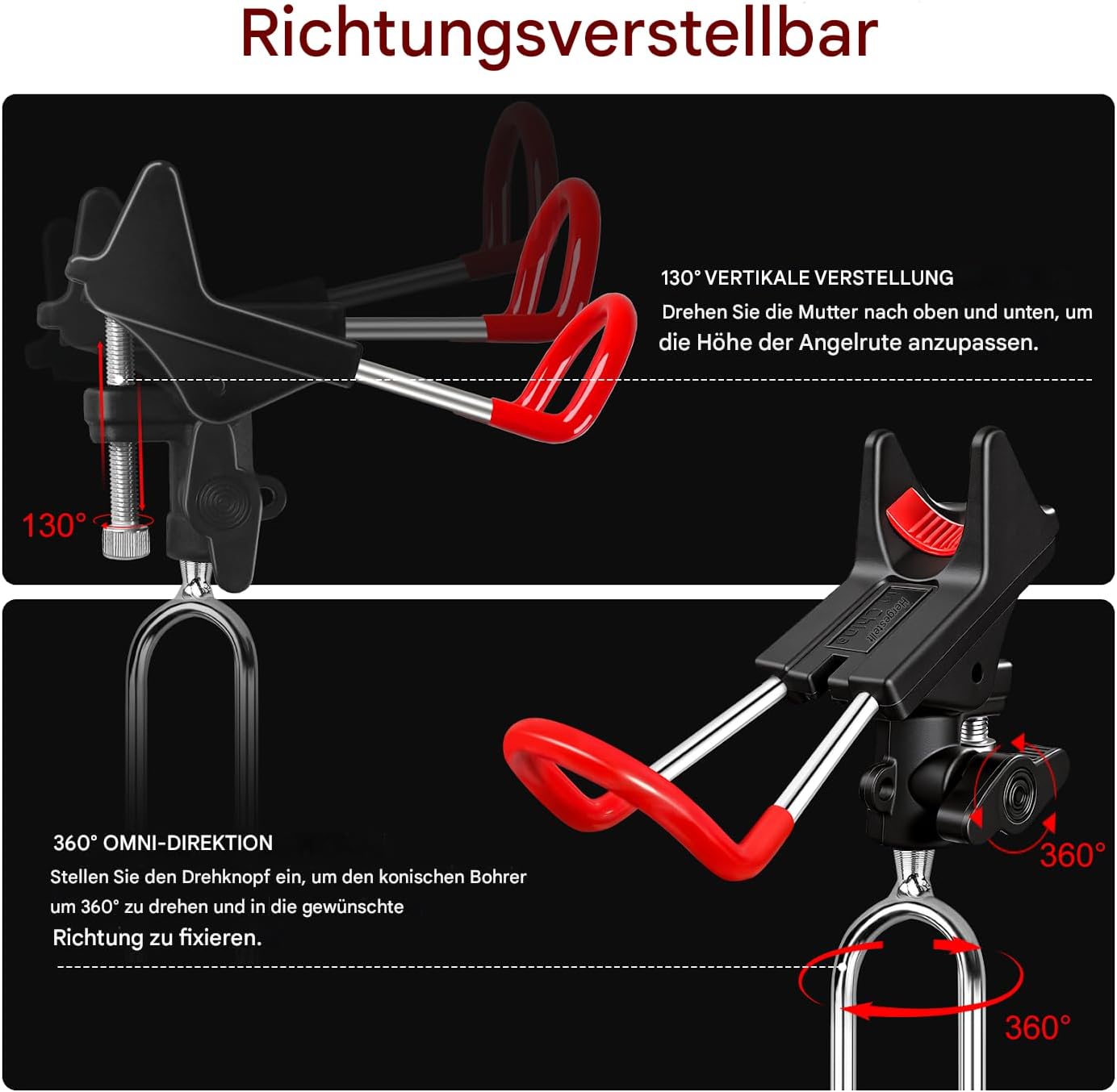 Thumbnail 3 de Leeko Rutenhalter 2er Set, 360° verstellbar