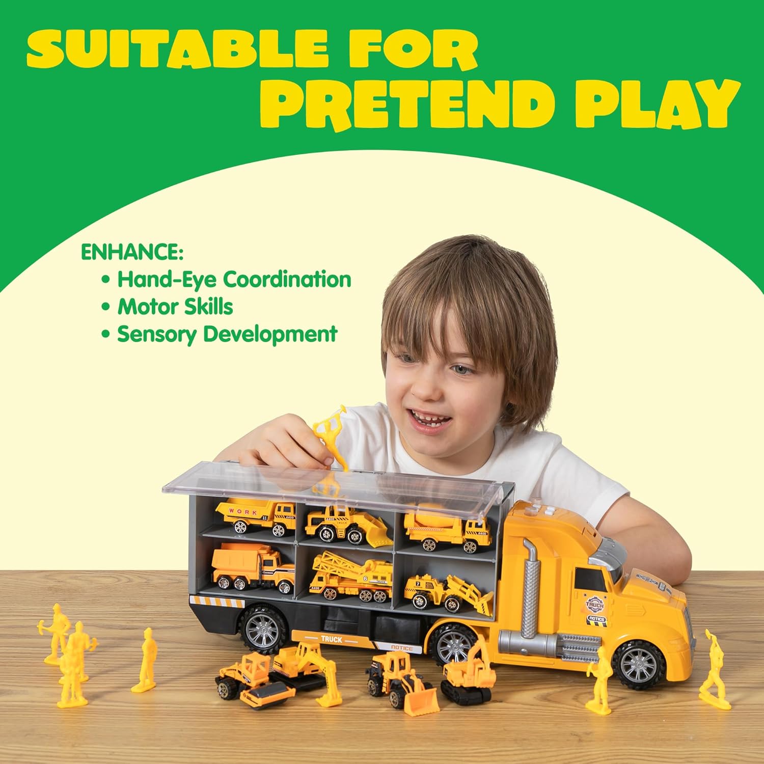 Thumbnail 3 de JOYIN 25-in-1 Construction Truck Set, 24 Pieces 🚚