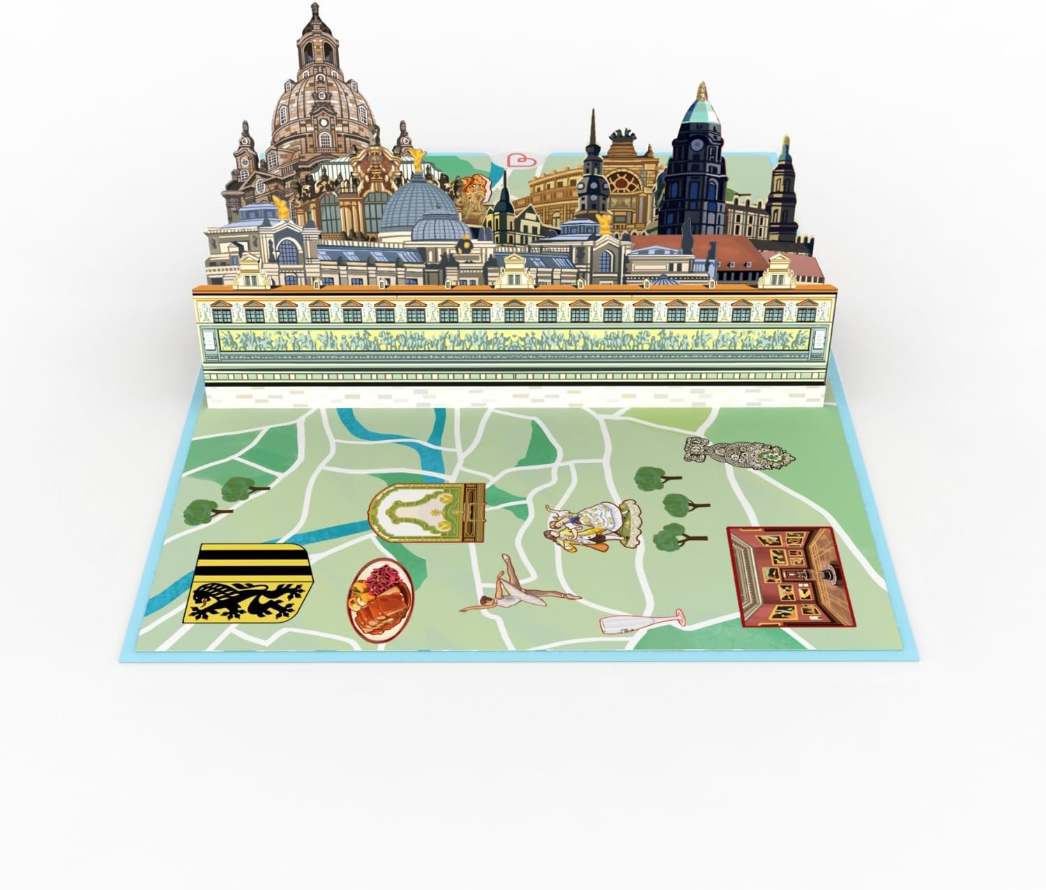 Thumbnail 4 de papercrush® Pop-Up Karte Dresden – 3D Geschenkkarte als Hotel- oder Geldgeschenk für den Städtetrip