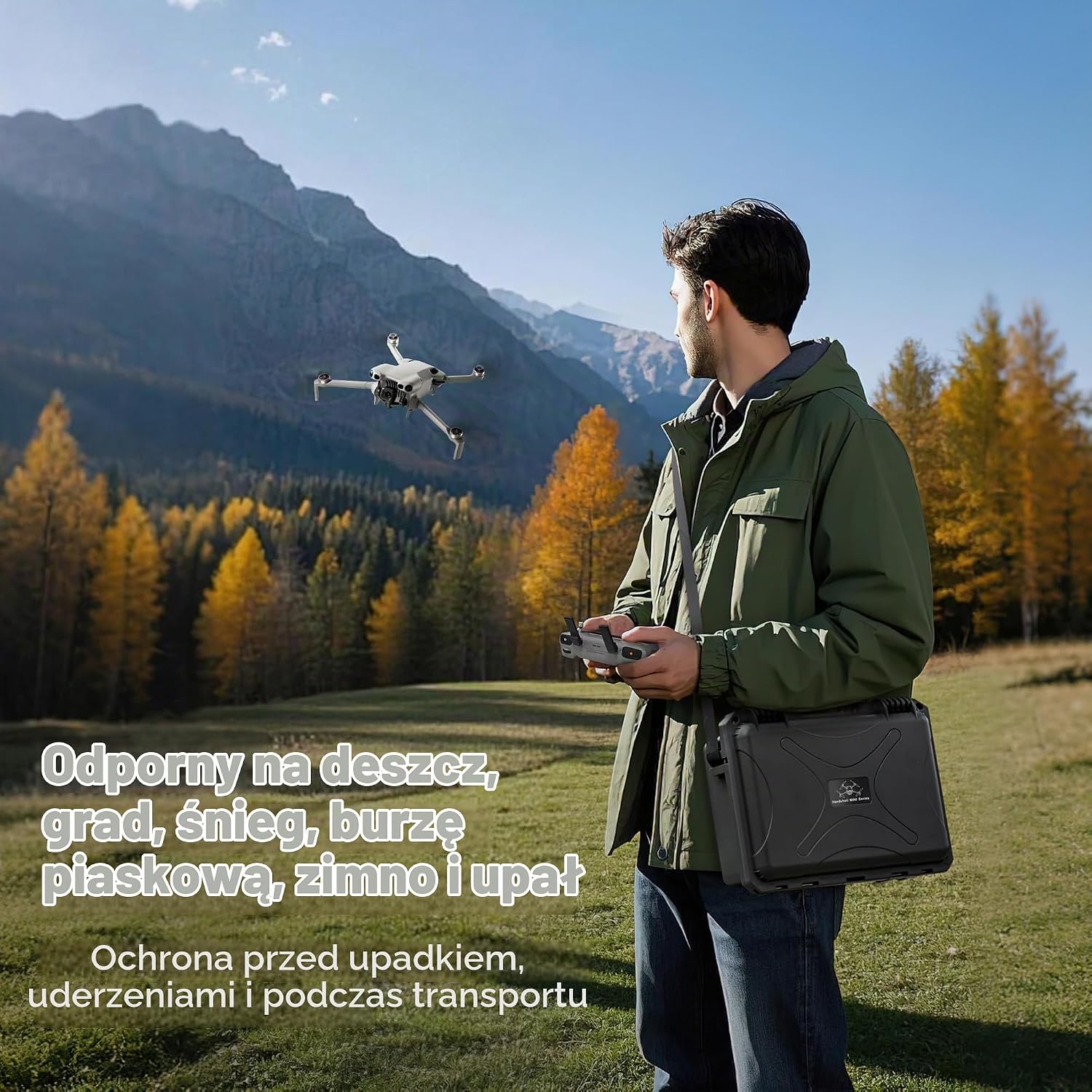 Detalle 1 de STARTRC Mini 5 Pro i Mini 4 ProCase – twarde etui z PP, 37 × 28 × 13 cm
