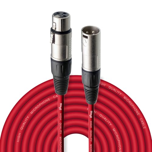 Detalle de Stagg SMC10 CRD Cable de micrófono XLR macho a hembra 10 m, rojo
