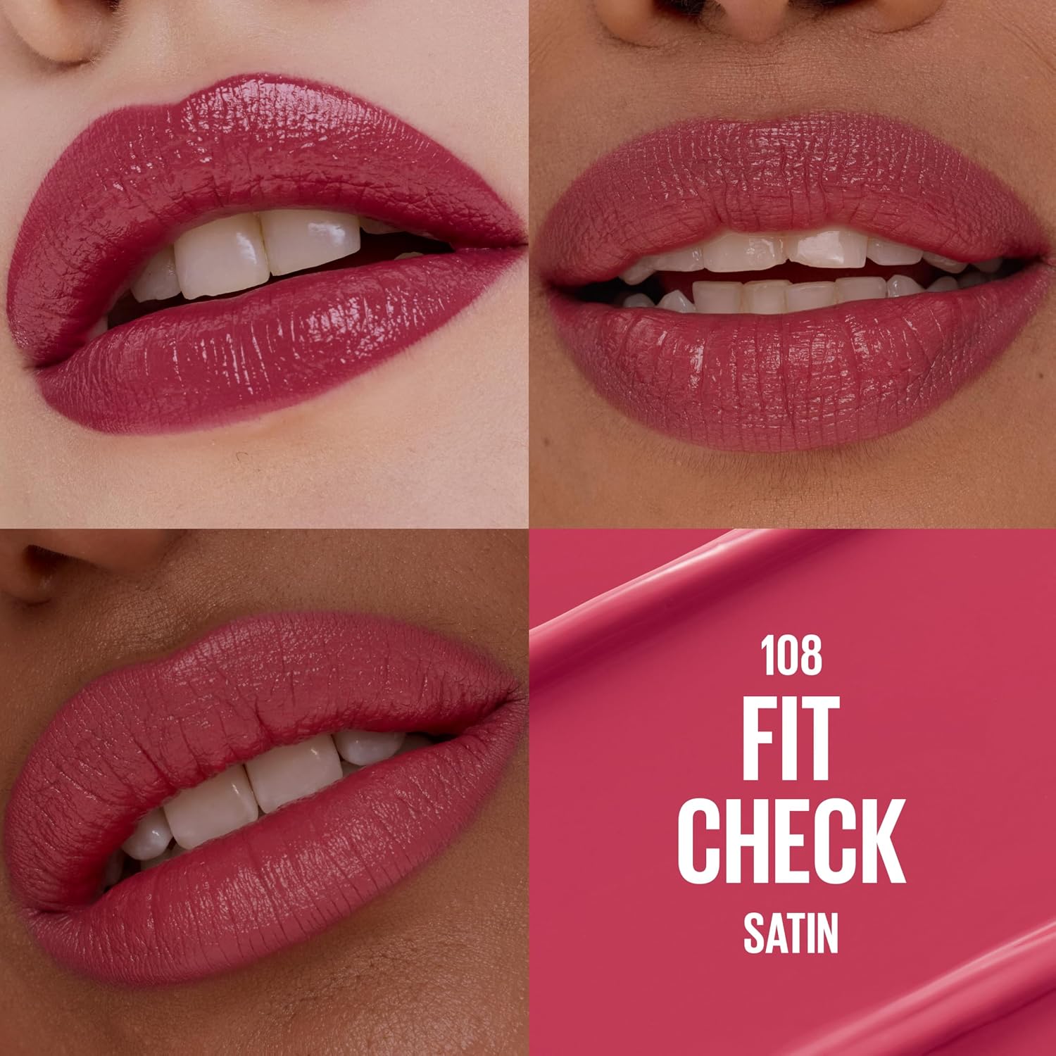 Detalle 2 de MAYBELLINE Serum Lipstick: Hydrating Lip Makeup with 8HR Plumping Moisture in Midtone Cool Pink Satin