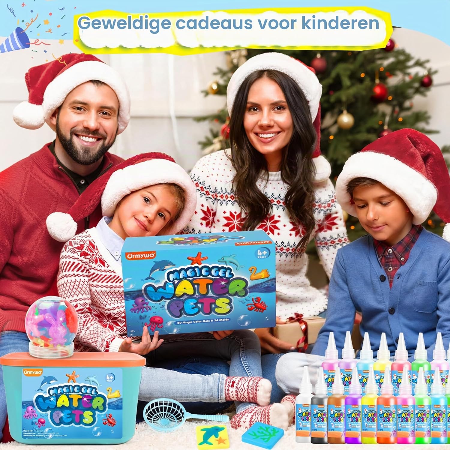 Detalle 1 de URMYWO UR-SMF01AD-EU magische watergelset met 20 kleuren en 24 vormen