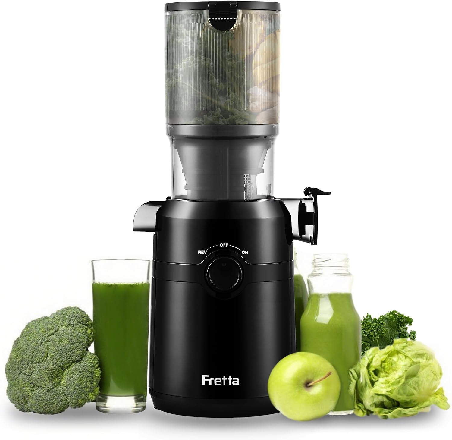 Thumbnail 4 de Fretta Estrattore di succo per frutta e verdura, apertura 108 mm, 1 L, 200 W - centrifuga lenta, senza BPA