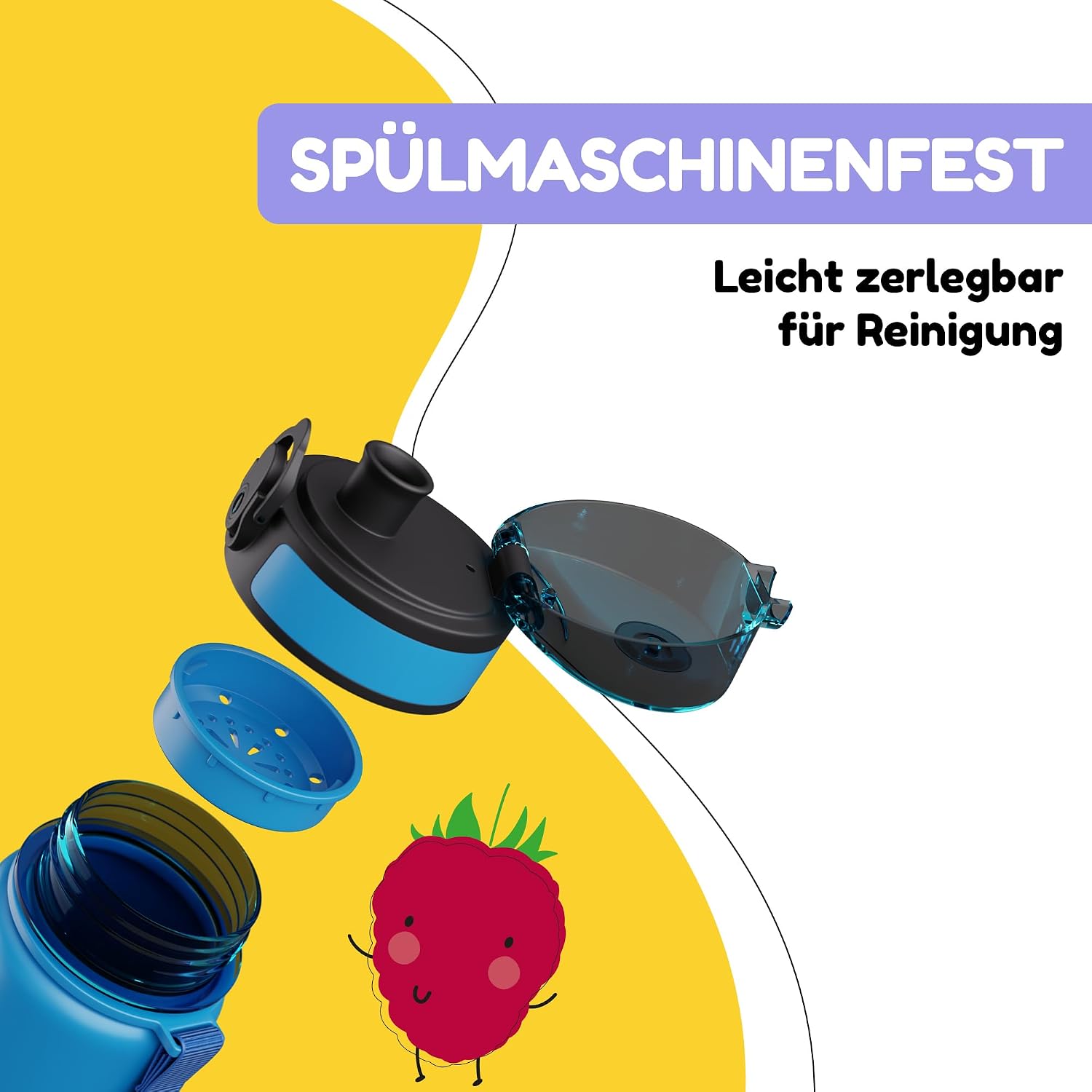 Detalle de schmatzfatz Trinkflasche Kinder 500ml Auslaufsicher