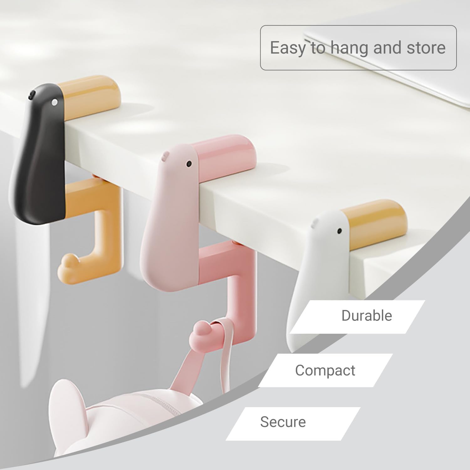 Thumbnail 2 de Duck-Shaped Table Hook 3pcs
