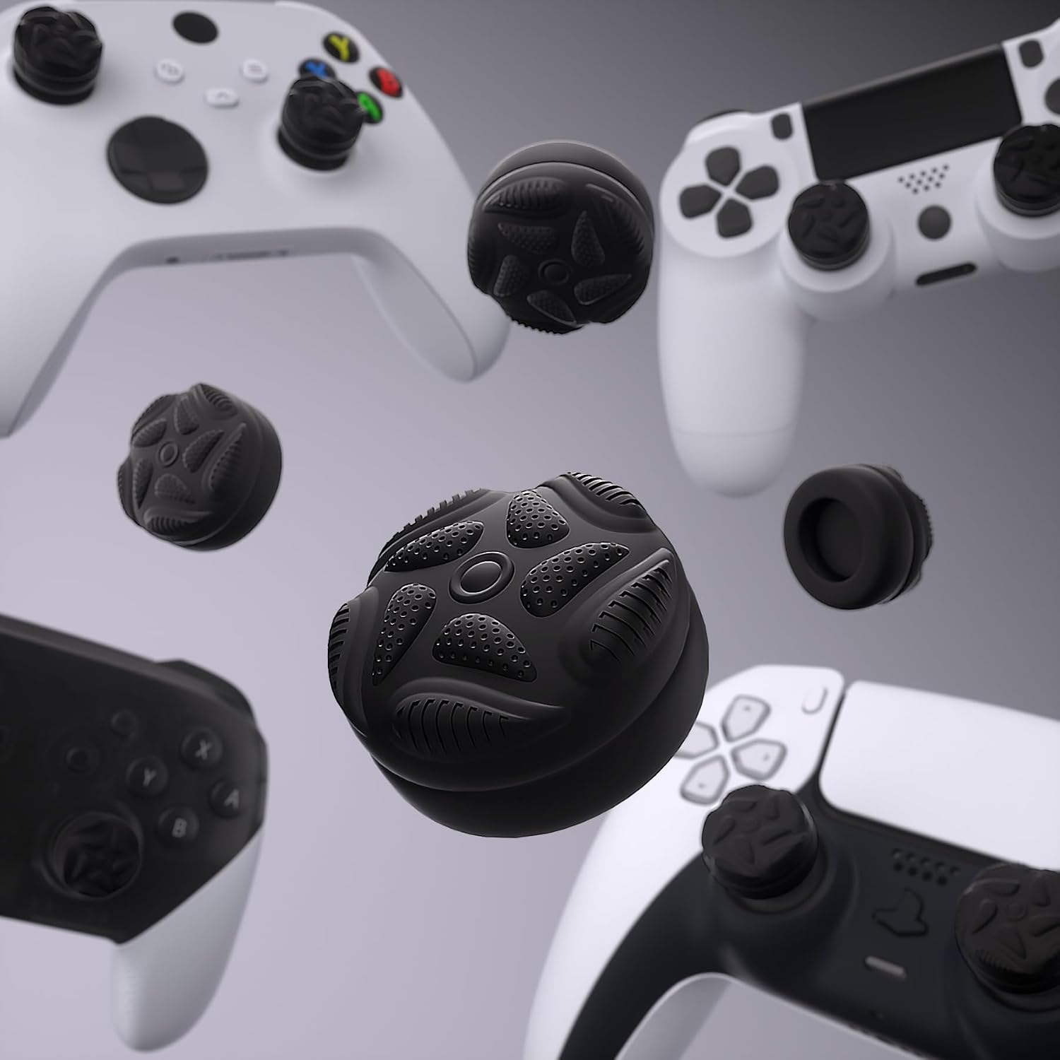 Thumbnail 4 de PlayVital Thumbstick Caps Regentropfen Textur