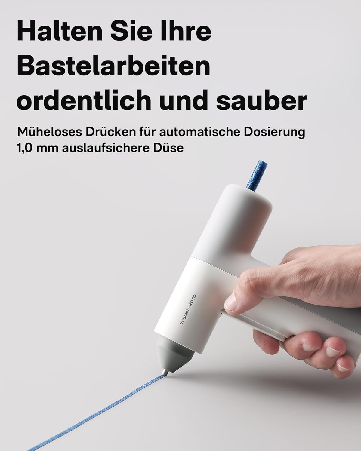Thumbnail 2 de HOTO Akku Heißklebepistole Pro – kabellos mit 40 Klebesticks und USB‑C Laden