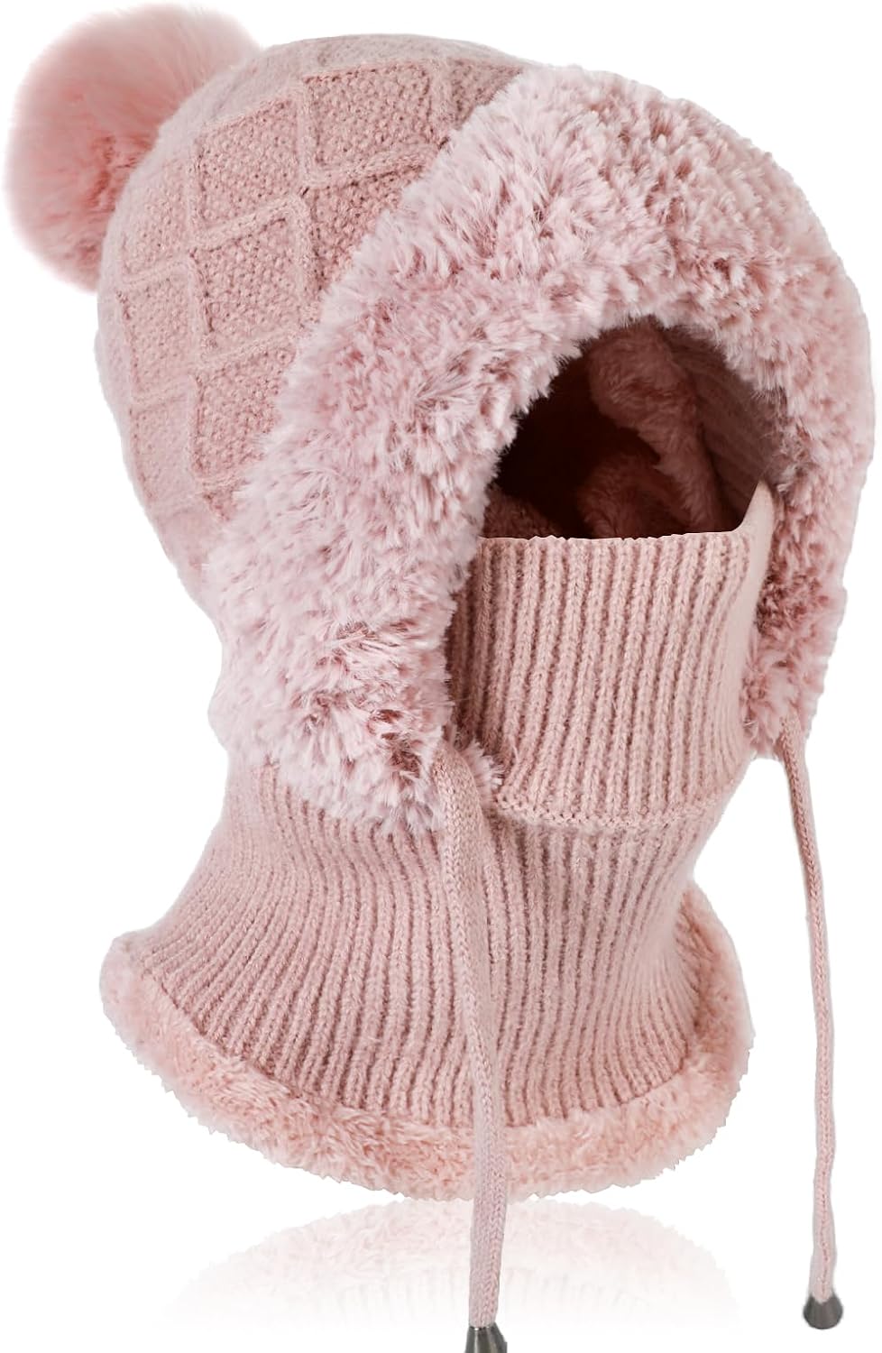 Detalle 2 de TAGVO Winter Warm Knitted Cap with Neck Warmer 🧣