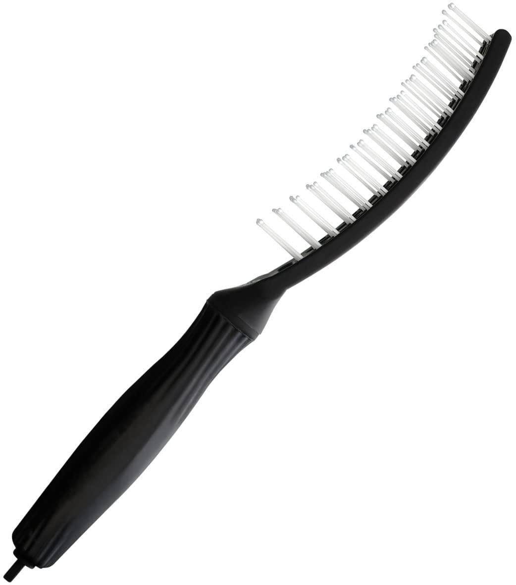 Detalle de Olivia Garden Fingerbrush Care Iconic – Haarbürste mit Nylonborsten für geschmeidiges Styling und sanfte Kopfhautmassage