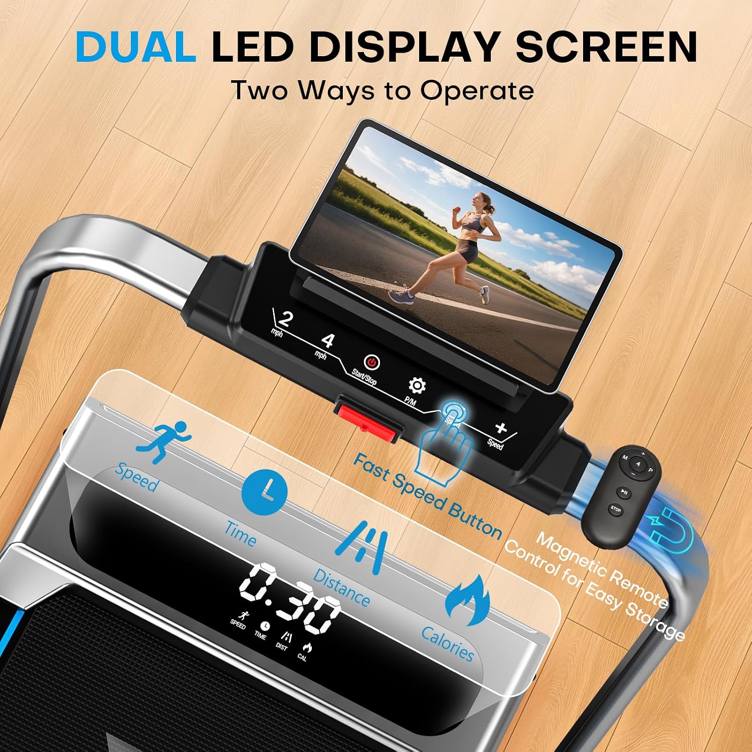 Thumbnail 4 de FOUSAE 4-in-1 Walking Pad 10 km/h, 9% incline