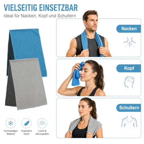 Thumbnail 7 de Healeved 2er Kühlhandtuch – Schnelltrocknendes Sporthandtuch für Fitness