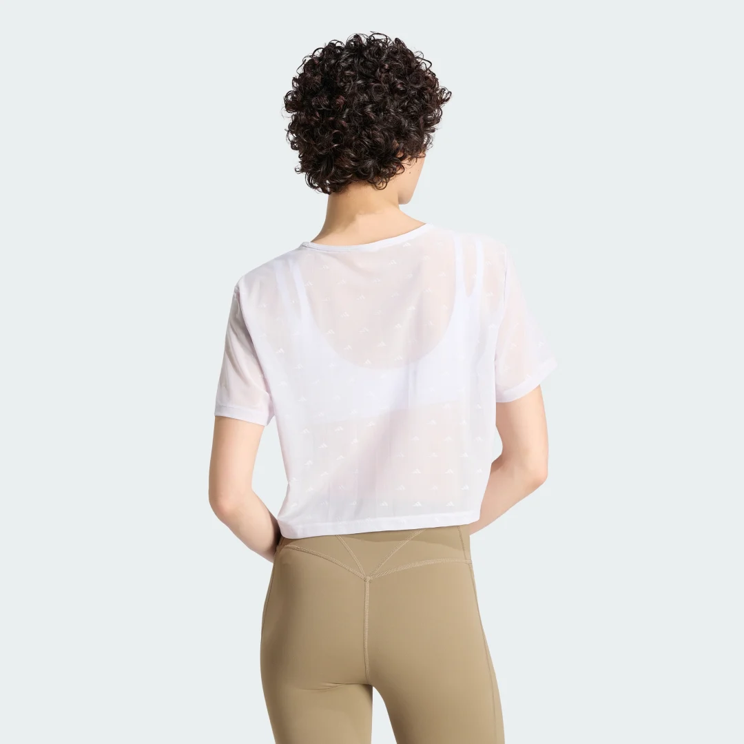 Detalle de Camiseta PrimeLift Essentials Workout Boxy de malla de Adidas