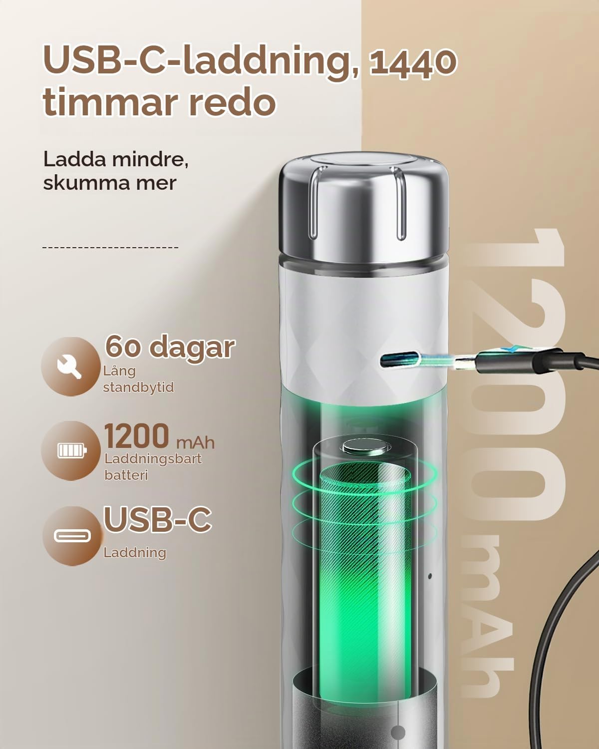 Detalle 1 de Maestri House LunaFro 2.0 MHMF07 mjölkskummare med steglös hastighet