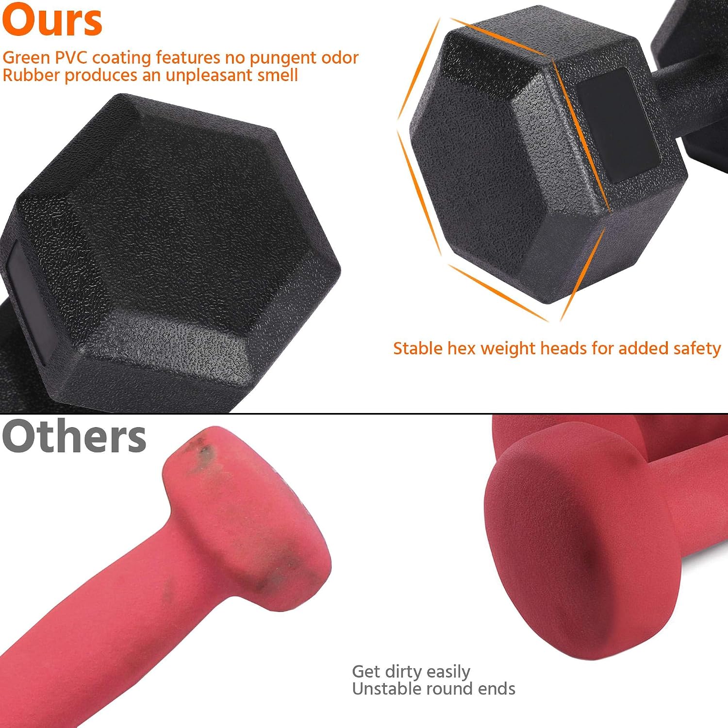 Thumbnail 5 de Yaheetech 5kg hex dumbbell pair set