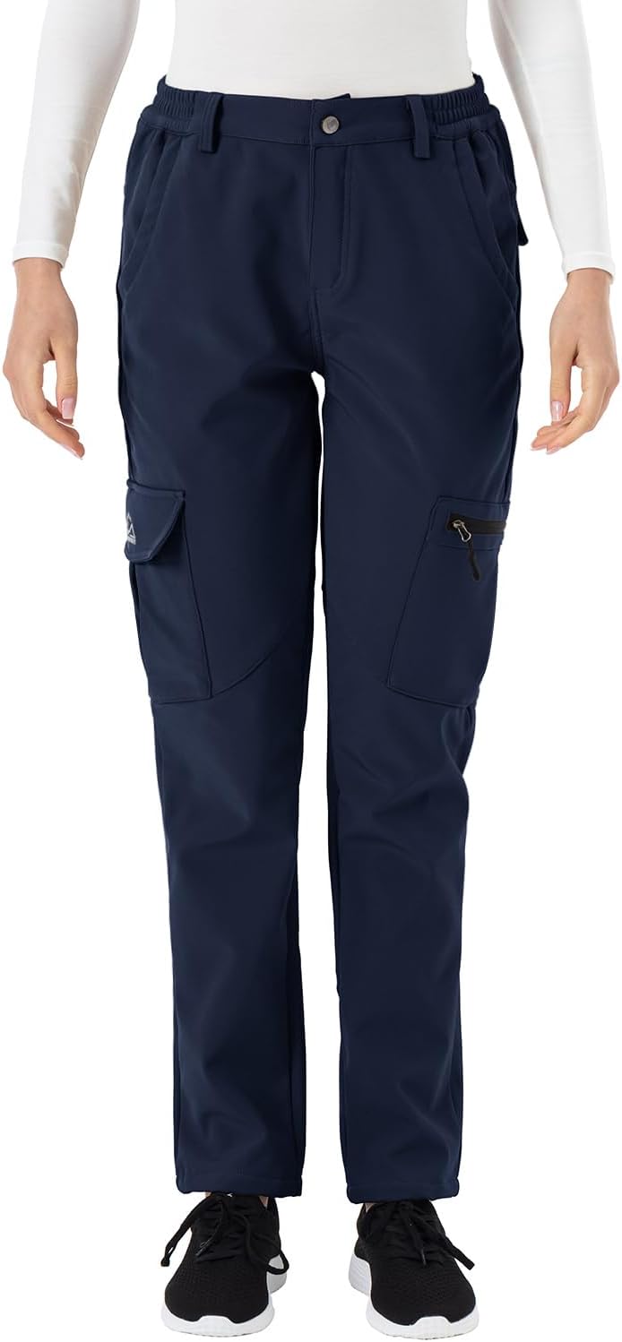 Detalle 2 de BGOWATU Women's Waterproof Snow Ski Hiking Pants, Fleece-Lined with 6 Pockets