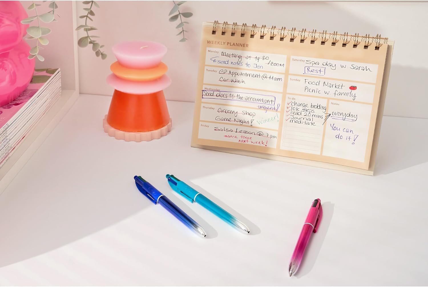 Thumbnail 5 de BIC 4 Colours Gradient Retractable Pens Pack 5