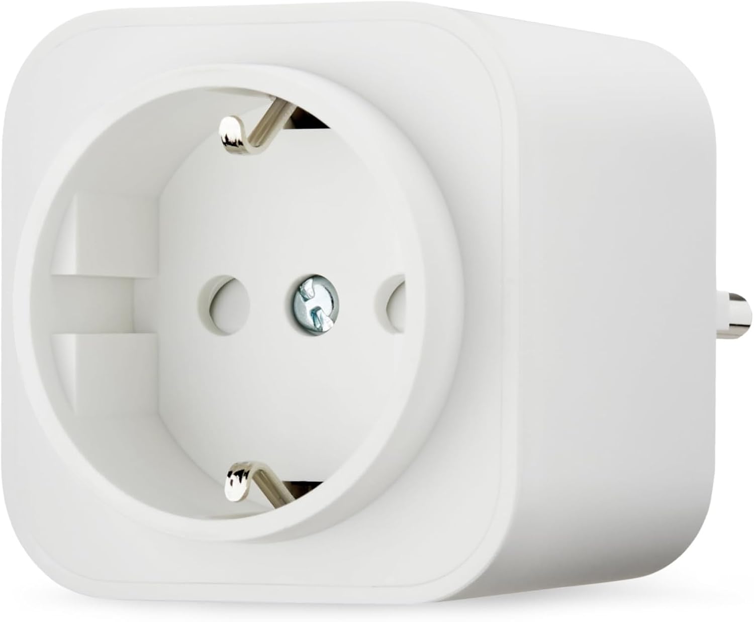 Detalle de Amazon Basics Smart WLAN-Steckdose für EU, nur kompatibel mit Alexa (Wi‑Fi, Weiß) – 1 Stück