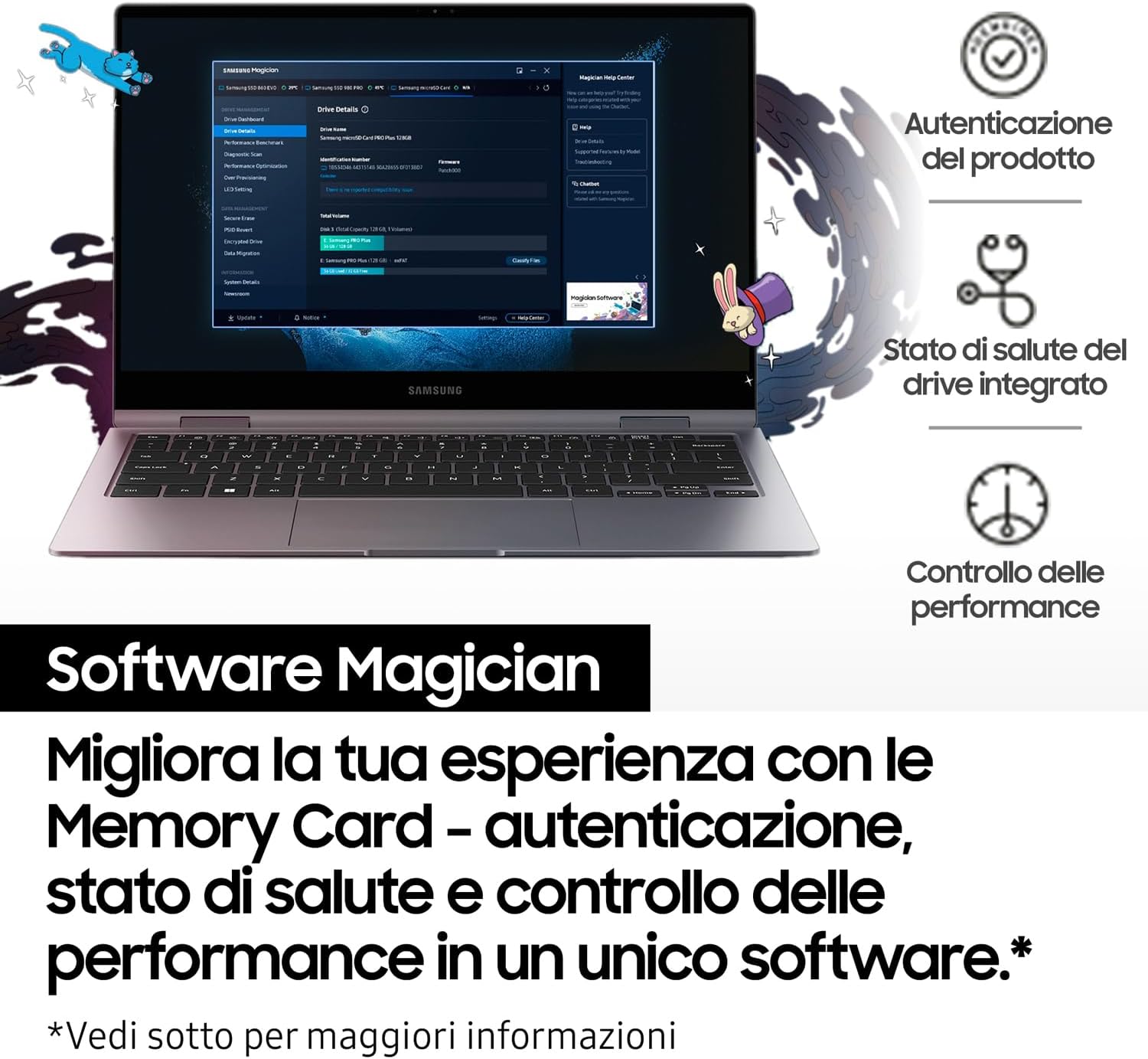Thumbnail 5 de Samsung Memorie EVO Select microSD da 128GB (UHS-I U3, fino a 160 MB/s) con adattatore SD