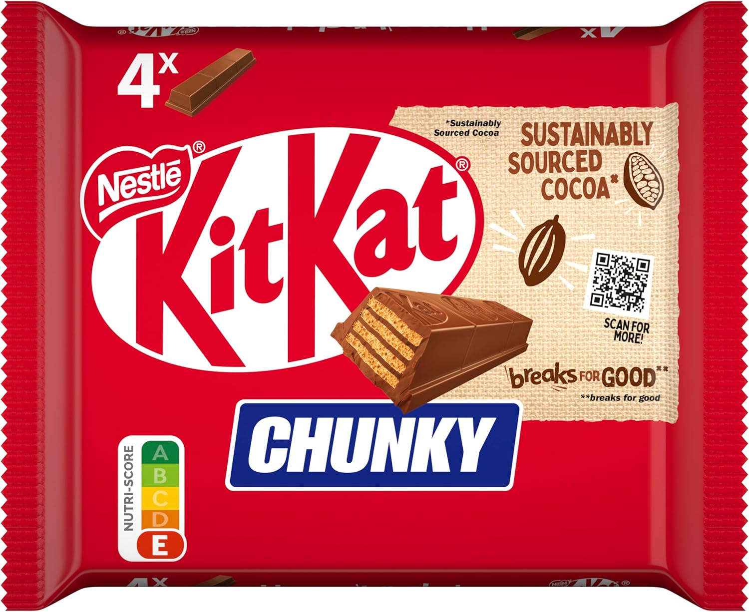 Thumbnail 3 de KitKat Chunky – Barre Chocolat au Lait, 4 barres de 40 g (Lot de 3)