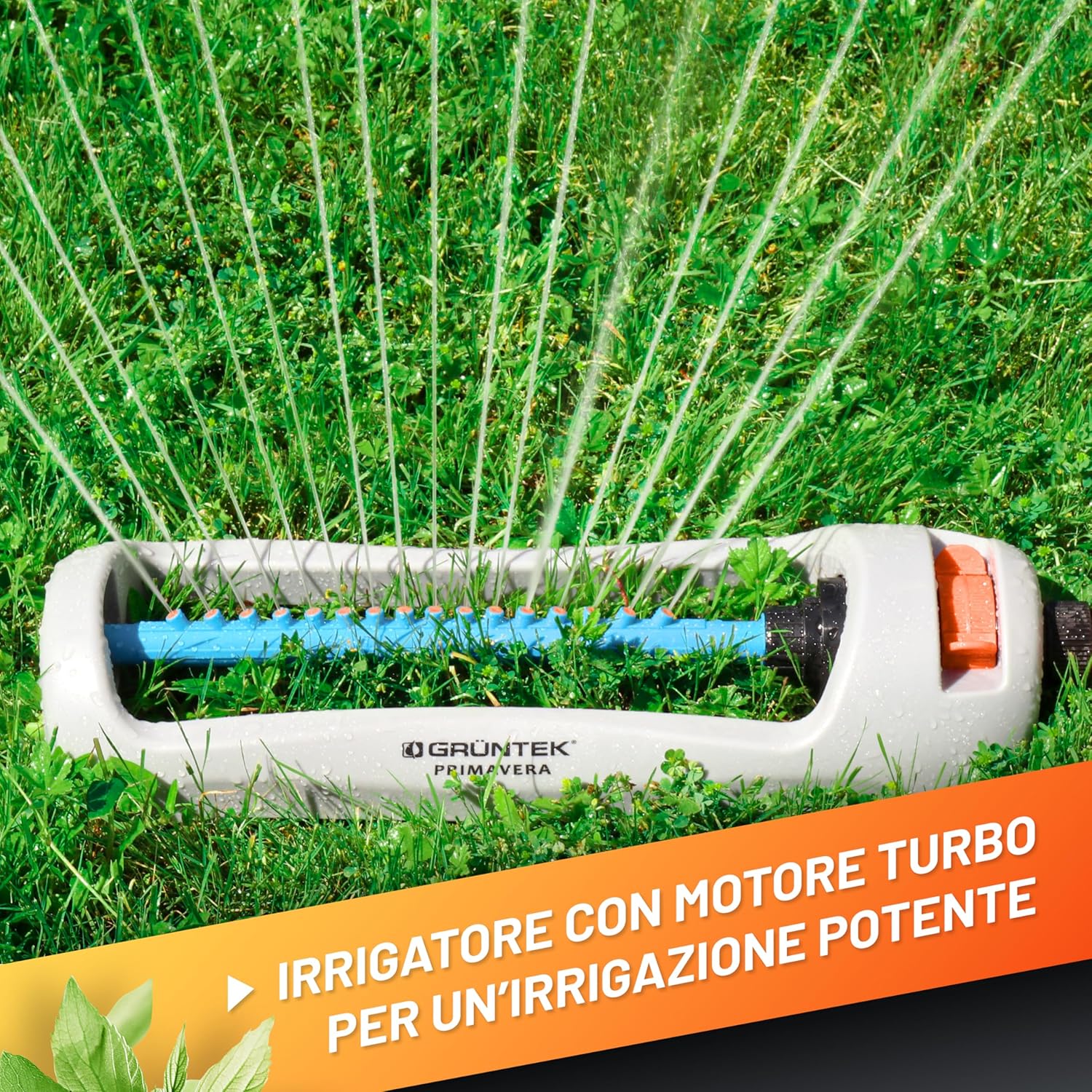 Thumbnail 3 de GRÜNTEK Irrigatore Giardino Oscillante Rettangolare 336 m² – mod. Primavera, ugello 21x15 m