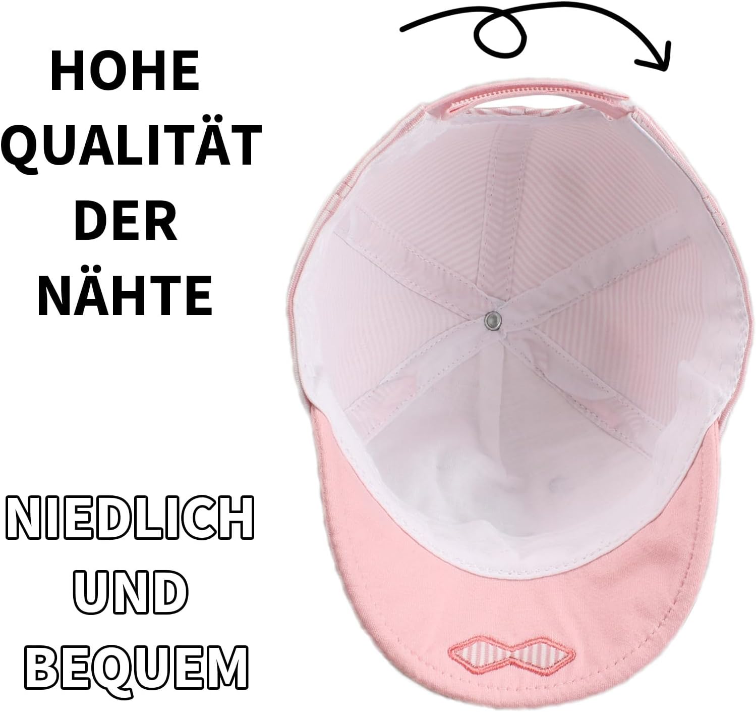 Detalle de Pesaat Baby Baseball Cap 3-18 Monate – UV-Schutz, verstellbare Klettverschluss-Baby-Cap aus Baumwolle