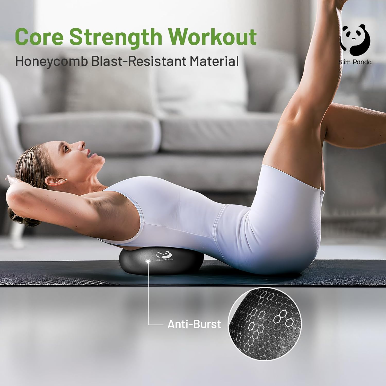 Detalle 2 de Slim Panda Gymnastikball (klein) 23–25 cm – Pilates- & Yoga-Ball für Balance-Training