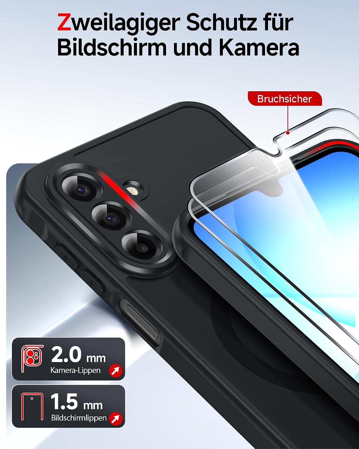 Detalle 2 de LeYi Handyhülle Galaxy A17 256 GB
