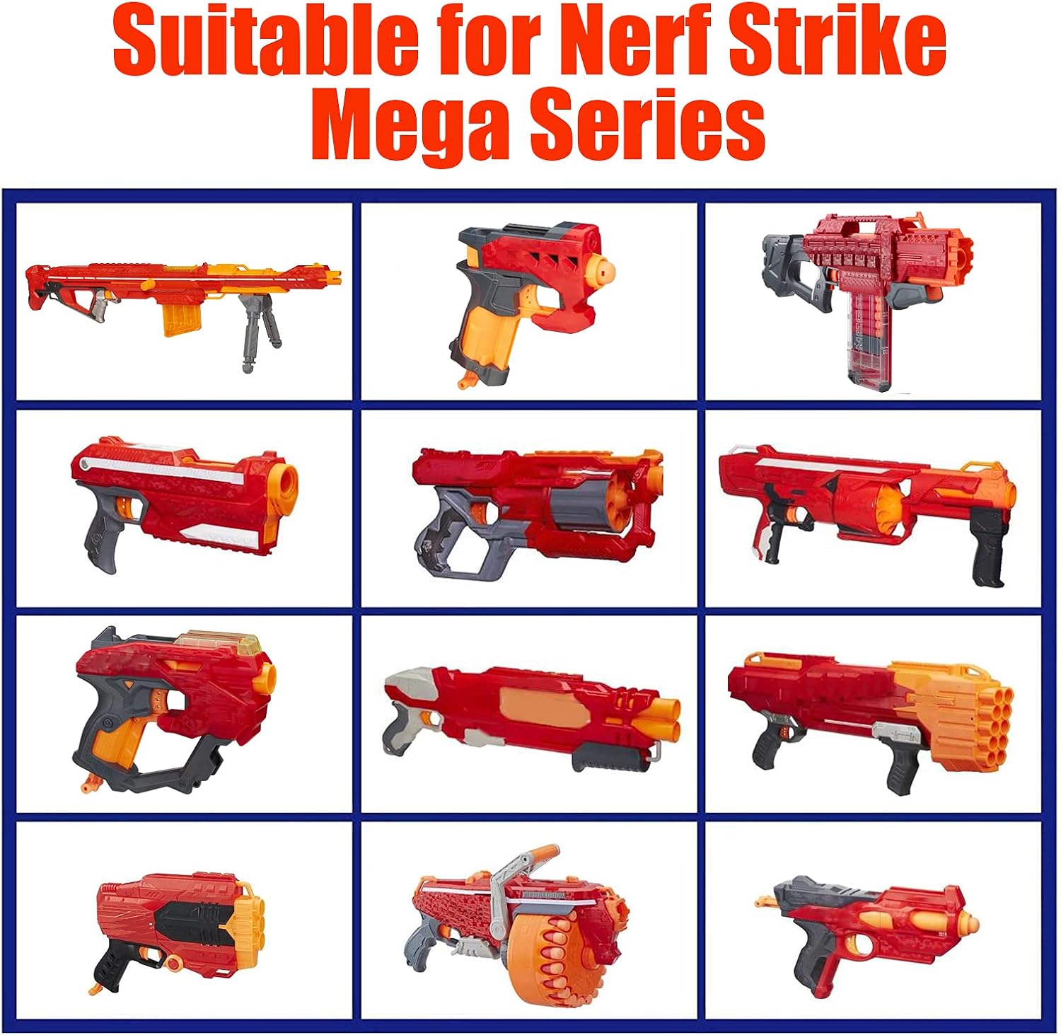 Detalle 1 de Airlab TOY-60red Mega-pilar, 60 röda skumpilar för N-Strike Mega