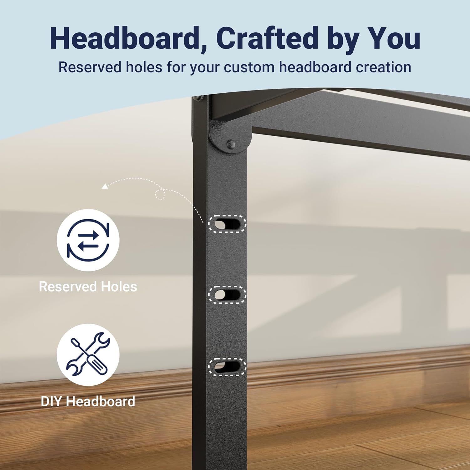 Detalle de Allewie Full-Size Metal Bed Frame
