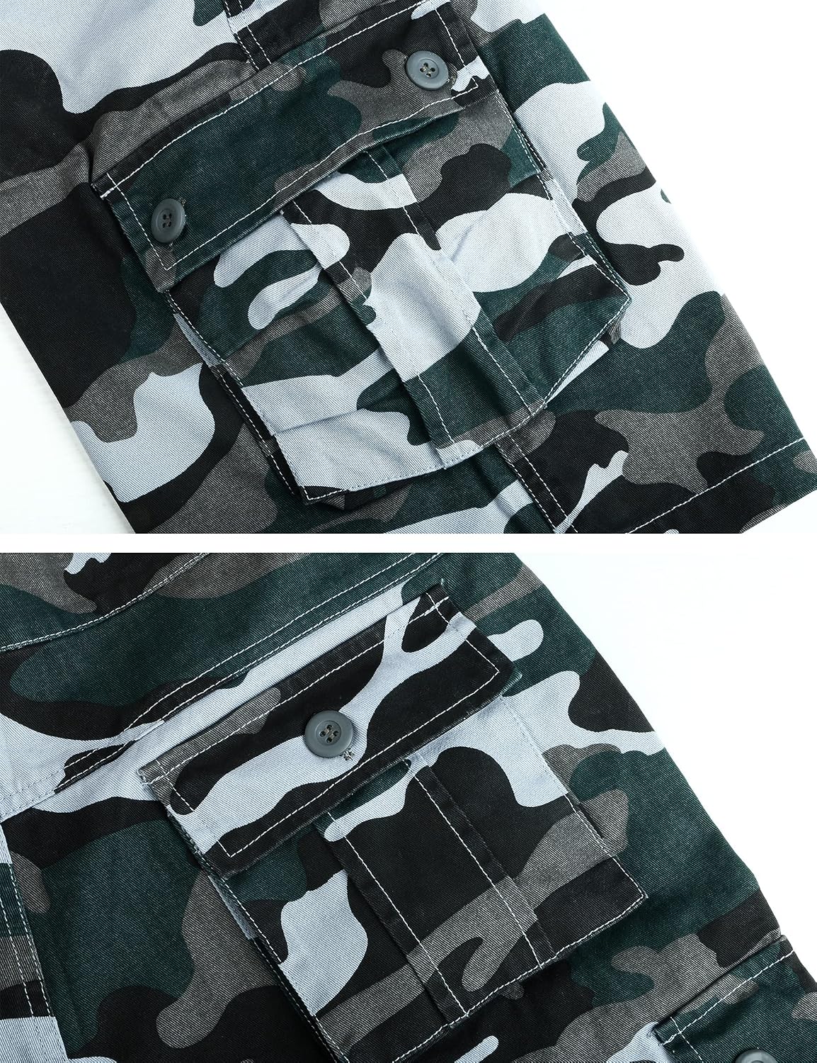 Thumbnail 3 de APTRO Men's Cargo Shorts, Cotton Twill, Relaxed Fit, Multi-Pocket