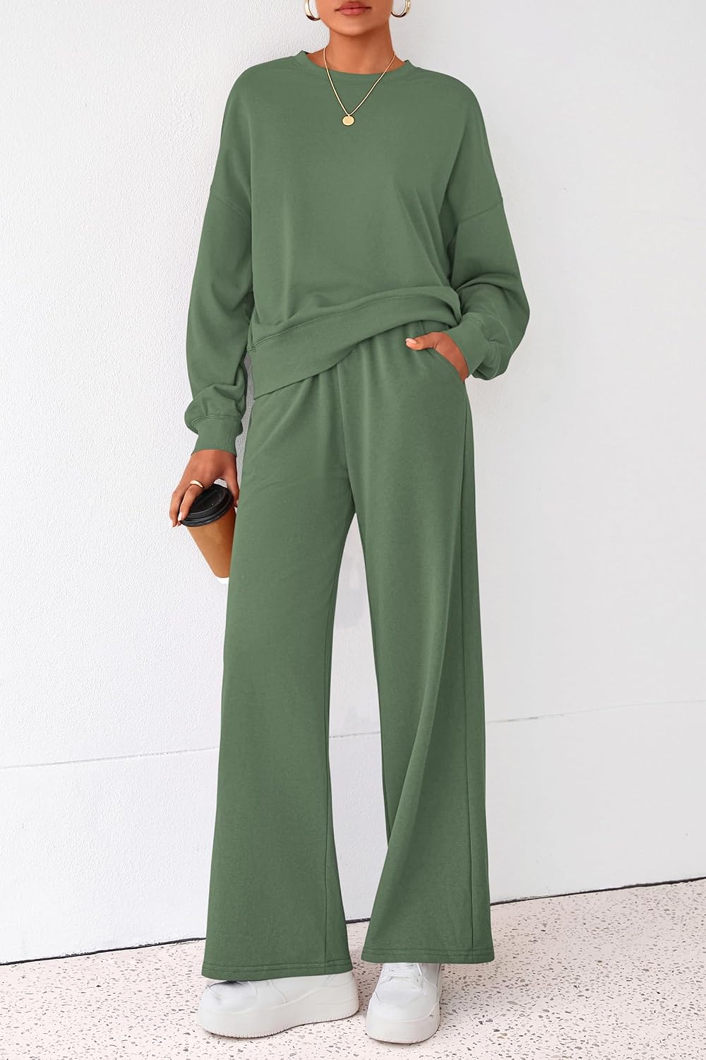 Detalle de PRETTYGARDEN 2-Piece Fall Sweatsuit lounge set