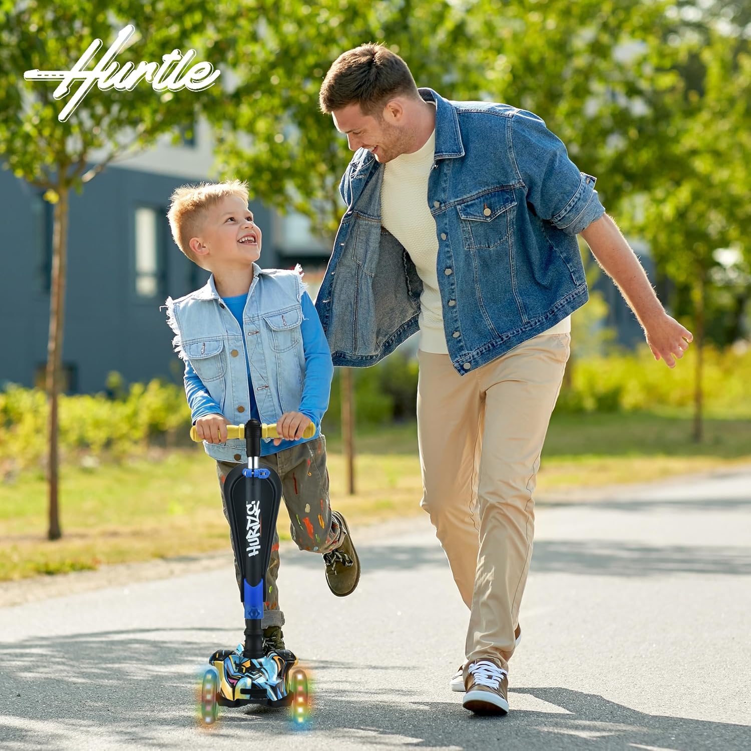 Thumbnail 6 de Hurtle 3-Wheeled Kids Scooter with LED Lights